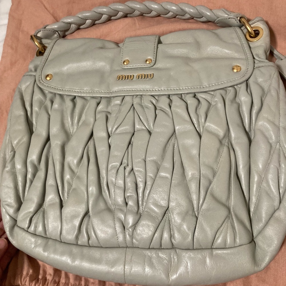 Miu Miu Two-Way Bag Leather - image 5